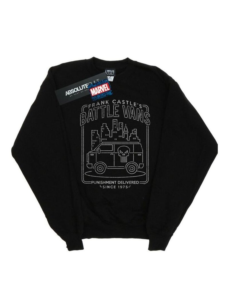 Marvel - Sweat THE PUNISHER FRANK CASTLE'S BATTLE VANS Noir - Kiabi