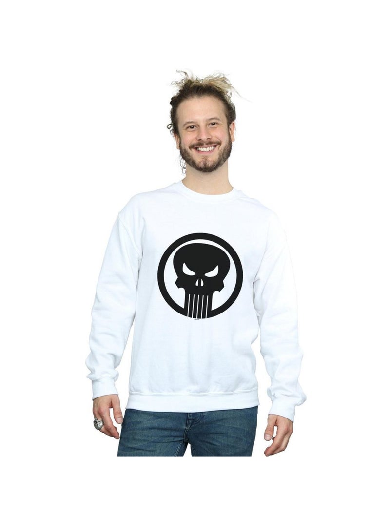 Marvel - Sweat THE PUNISHER SKULL CIRCLE Blanc - Kiabi