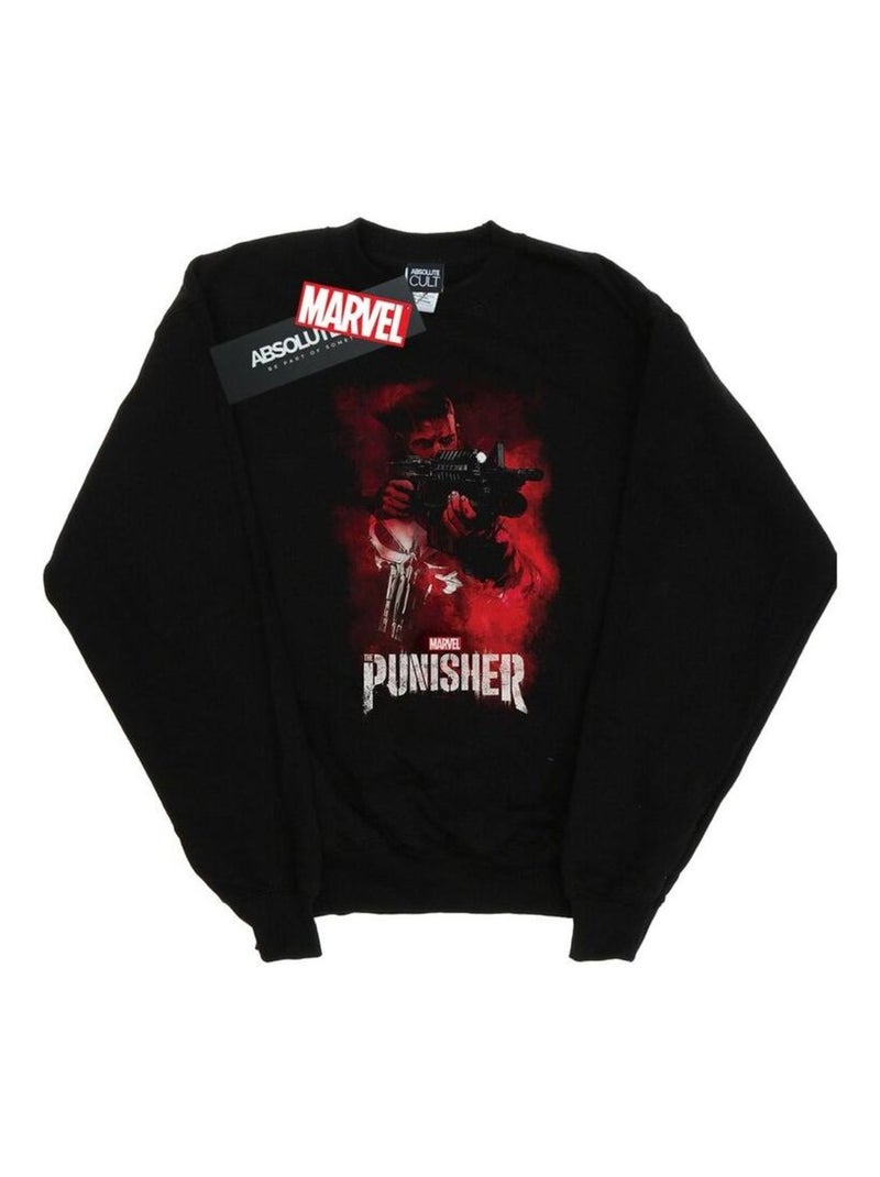 Marvel - Sweat THE PUNISHER TV SERIES RED SMOKE Noir - Kiabi