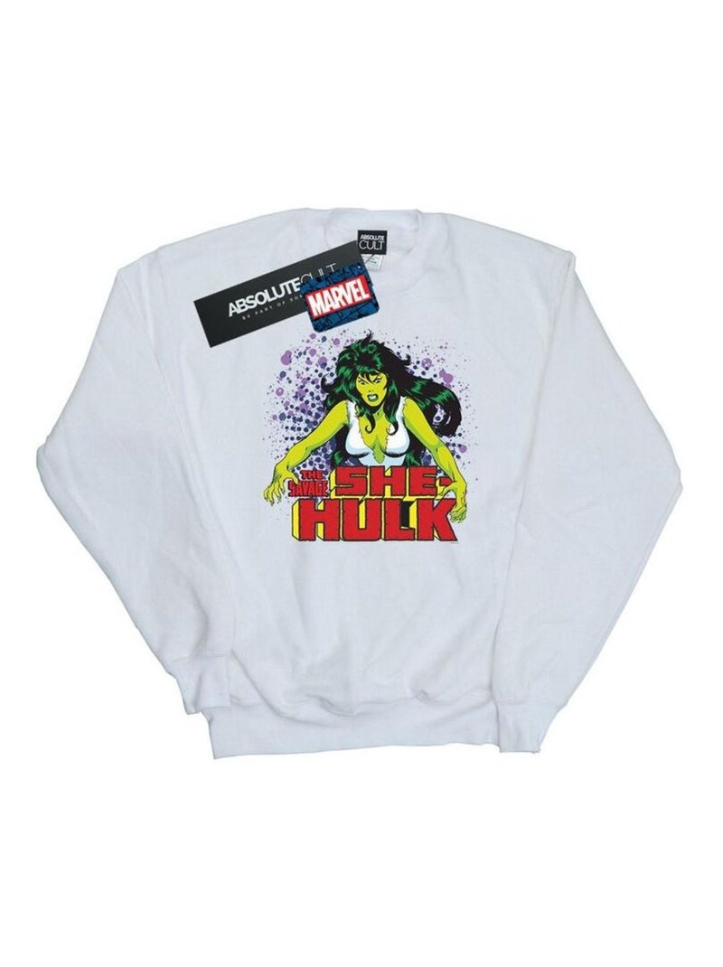Marvel - Sweat THE SAVAGE Blanc - Kiabi