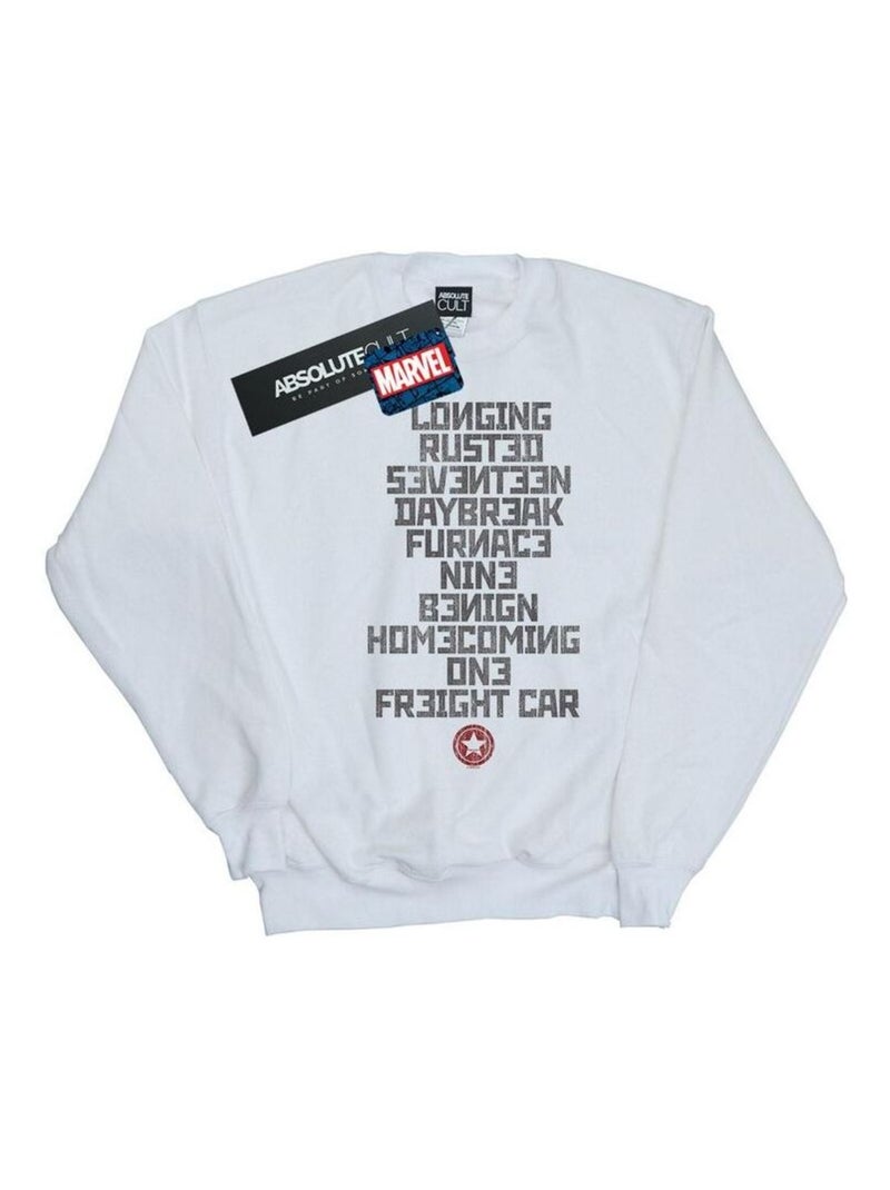 Marvel - Sweat TRIGGER WORDS Blanc - Kiabi