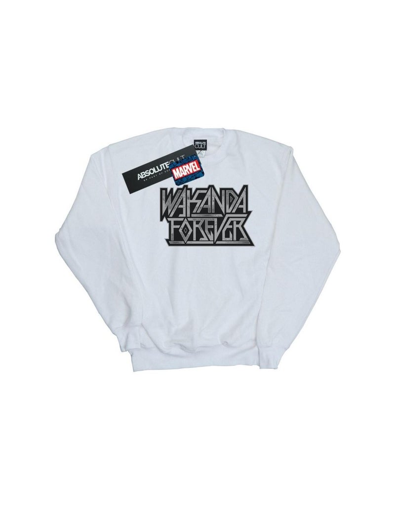 Marvel - Sweat WAKANDA FOREVER Blanc - Kiabi