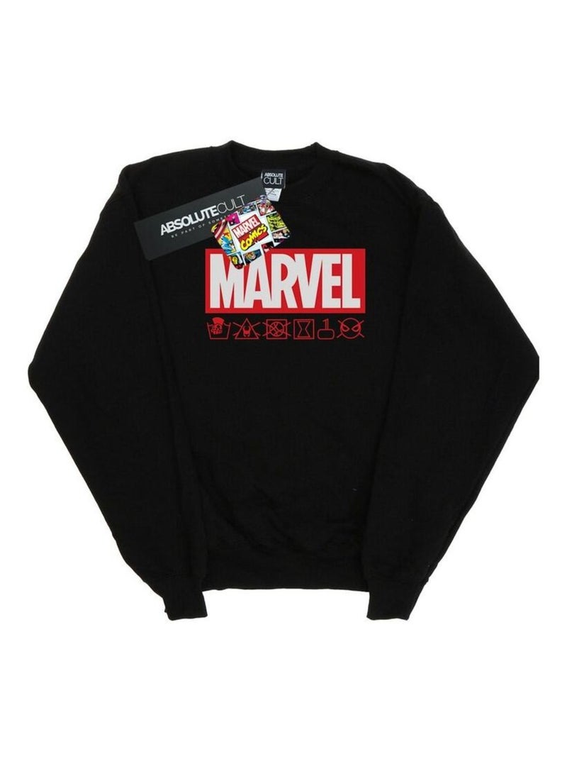 Marvel - Sweat WASH CARE Noir - Kiabi
