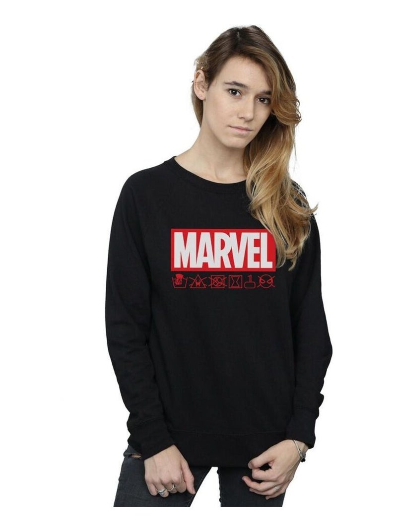 Marvel - Sweat WASH CARE Noir - Kiabi