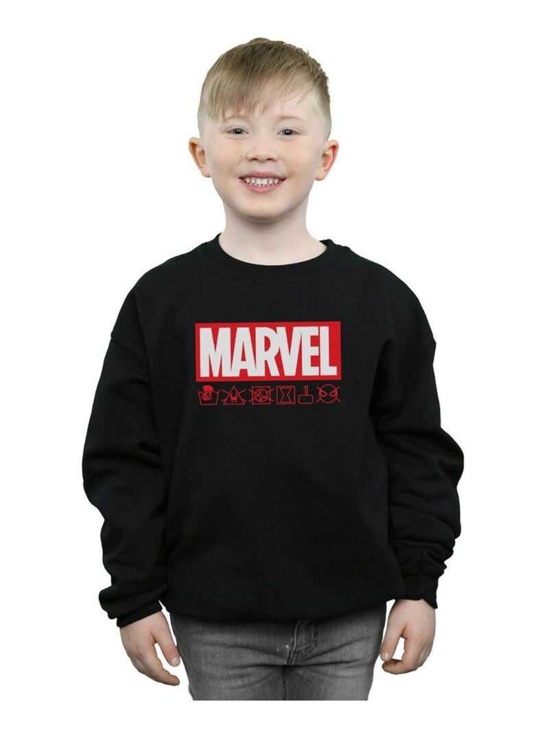 Marvel - Sweat WASH CARE Noir - Kiabi