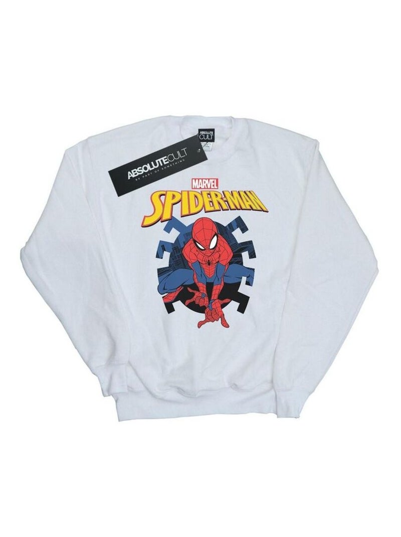 Marvel - Sweat WEB SHOOTING Blanc - Kiabi