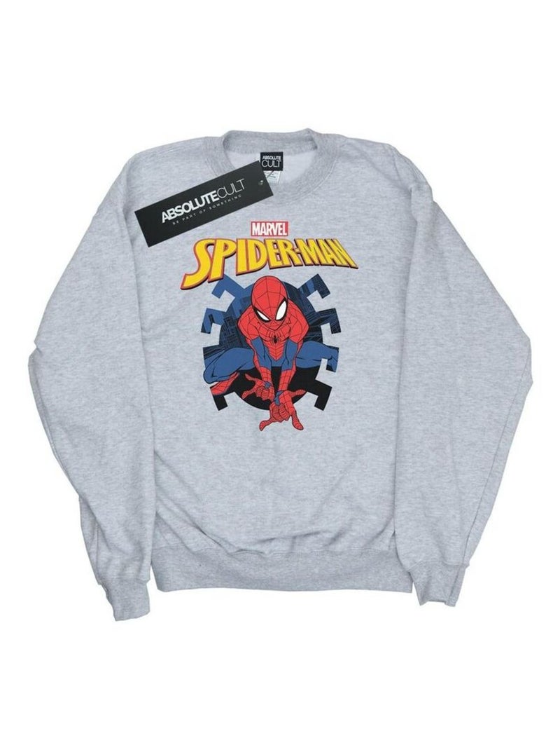 Marvel - Sweat WEB SHOOTING Gris chiné - Kiabi