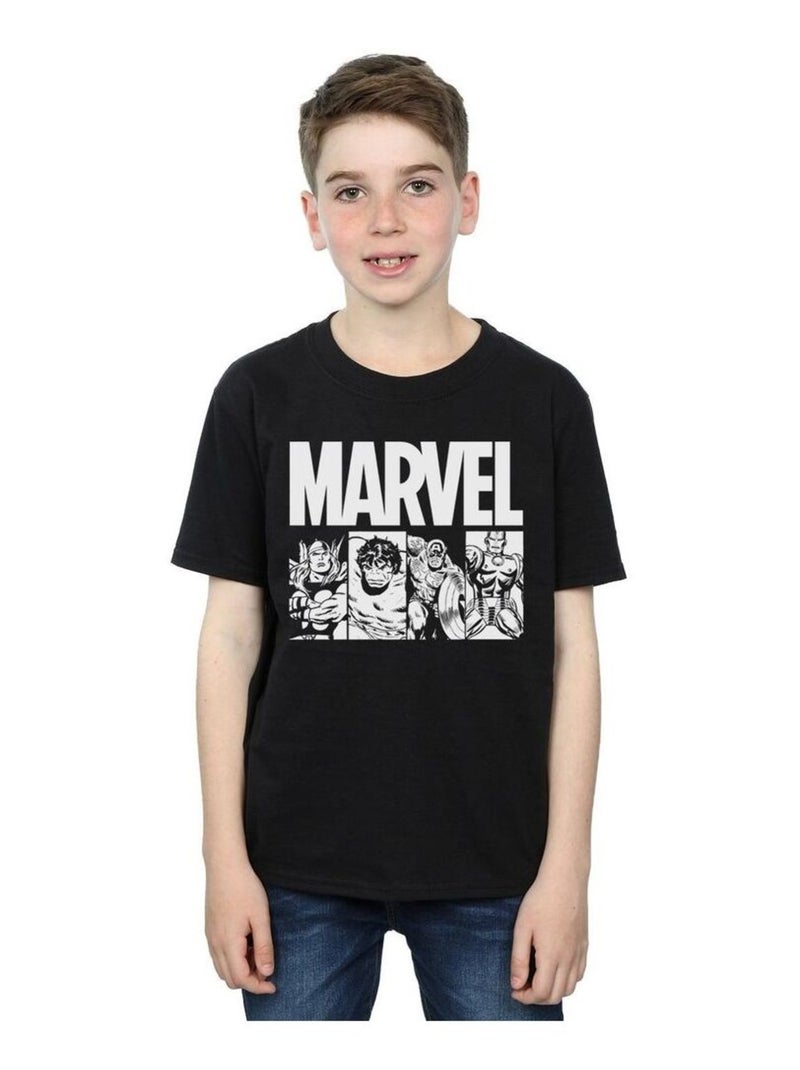 Marvel - T-shirt ACTION Noir - Kiabi