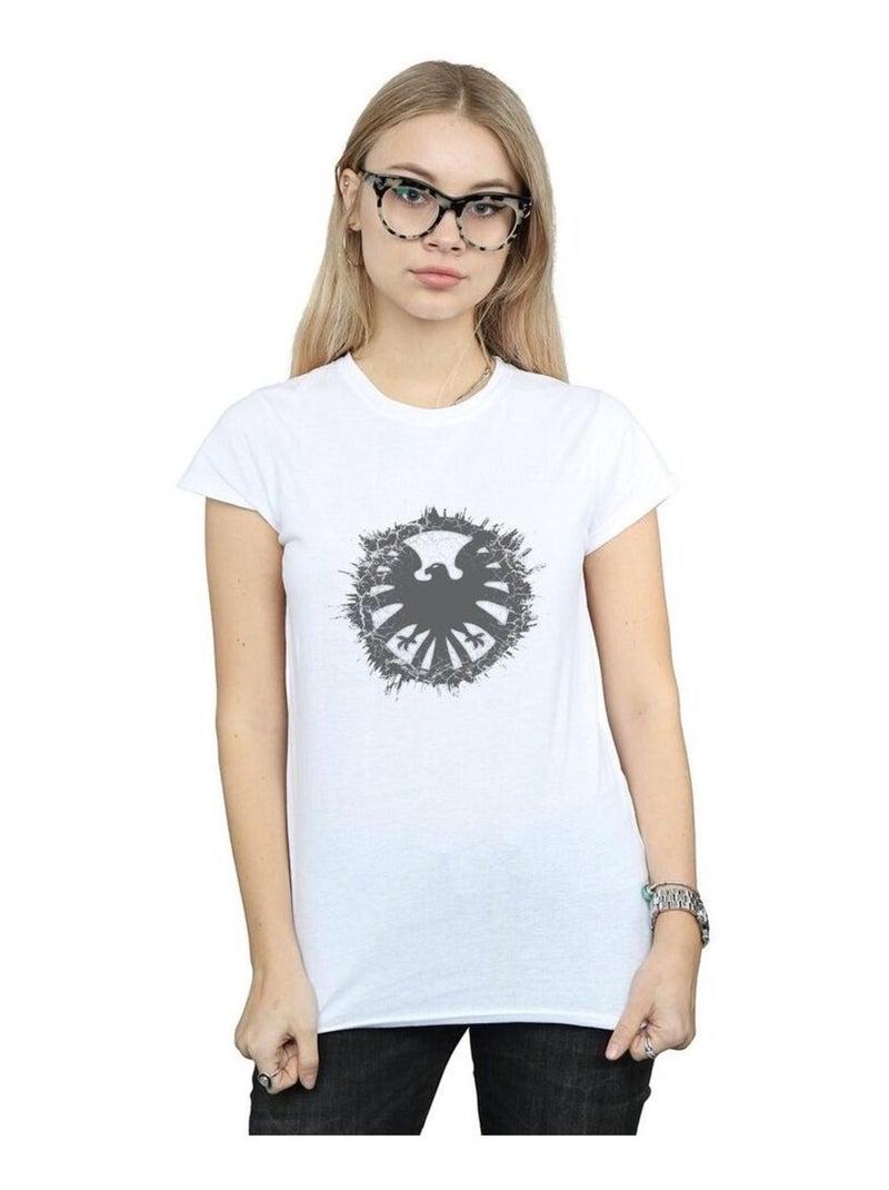 Marvel - T-shirt AGENTS OF SHIELD Blanc - Kiabi