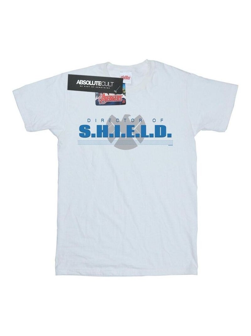Marvel - T-shirt AGENTS OF SHIELD DIRECTOR OF SHIELD Blanc - Kiabi