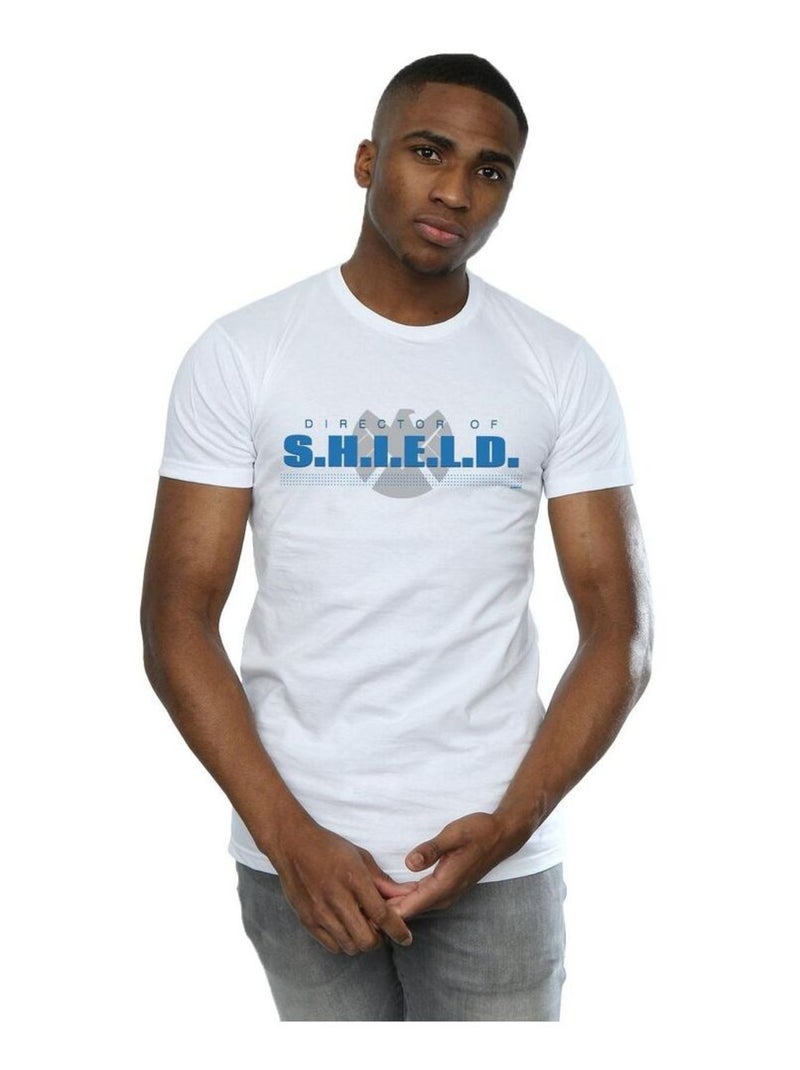 Marvel - T-shirt AGENTS OF SHIELD DIRECTOR OF SHIELD Blanc - Kiabi