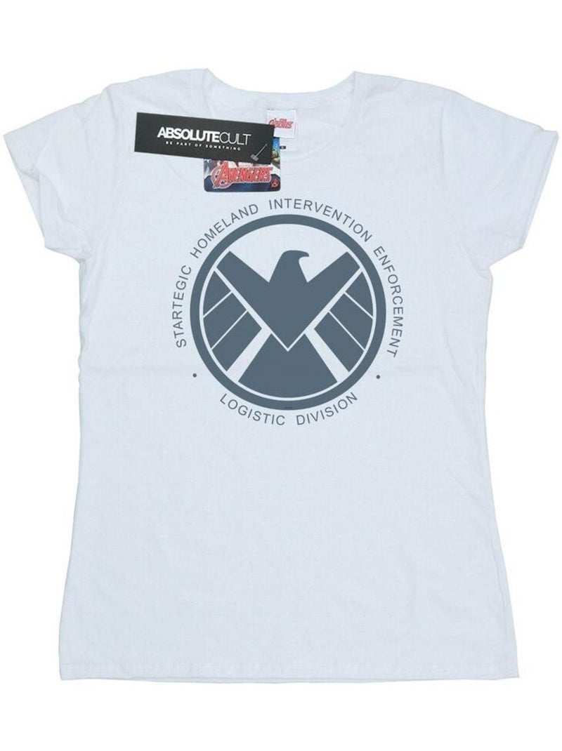 Marvel - T-shirt AGENTS OF SHIELD LOGISTICS DIVISION Blanc - Kiabi