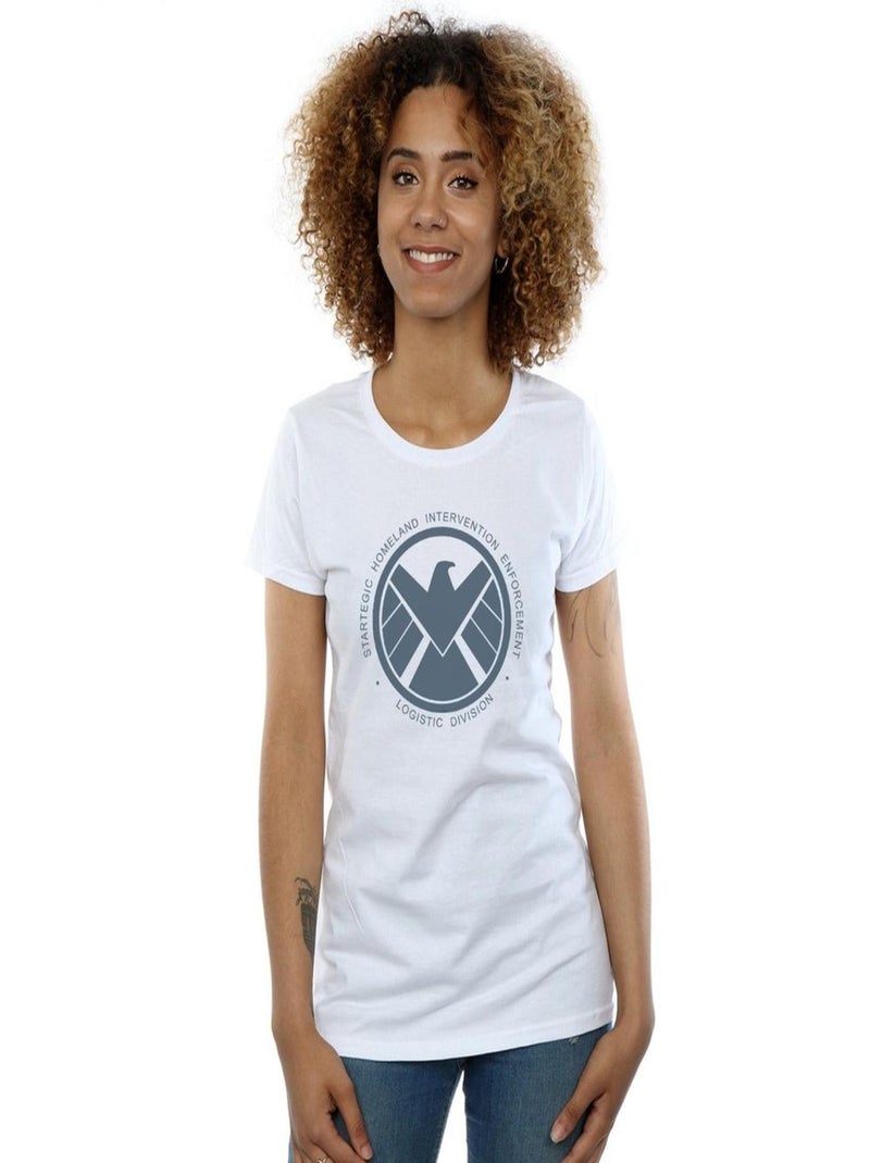 Marvel - T-shirt AGENTS OF SHIELD LOGISTICS DIVISION Blanc - Kiabi