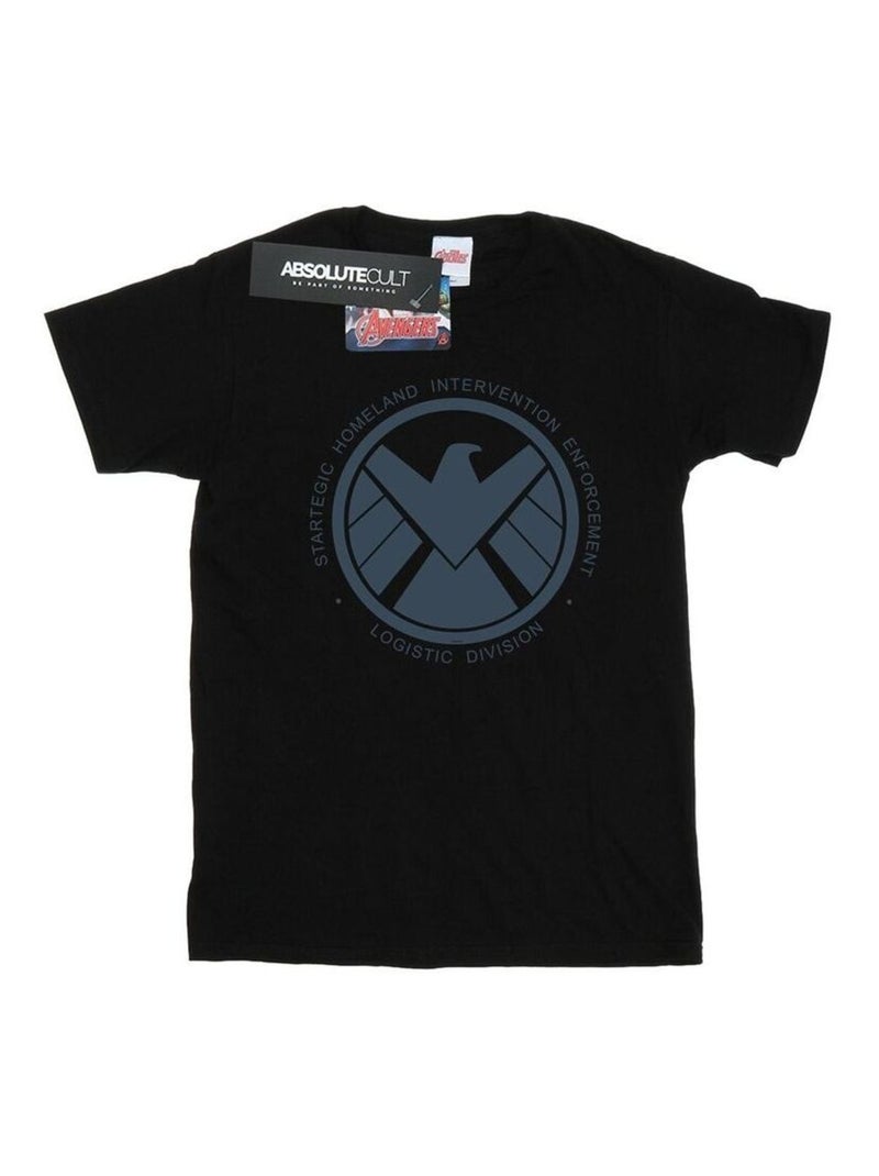 Marvel - T-shirt AGENTS OF SHIELD LOGISTICS DIVISION Noir - Kiabi