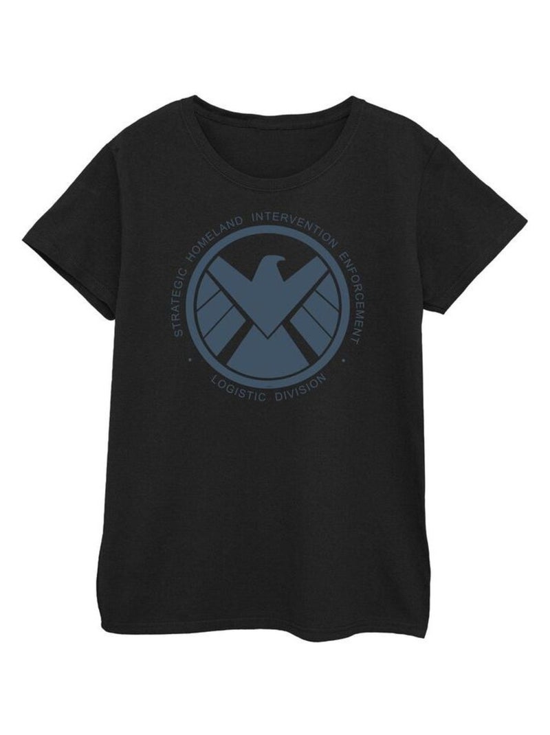 Marvel - T-shirt AGENTS OF SHIELD LOGISTICS DIVISION Noir - Kiabi