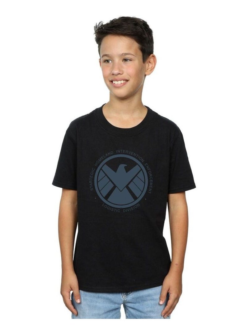 Marvel - T-shirt AGENTS OF SHIELD LOGISTICS DIVISION Noir - Kiabi