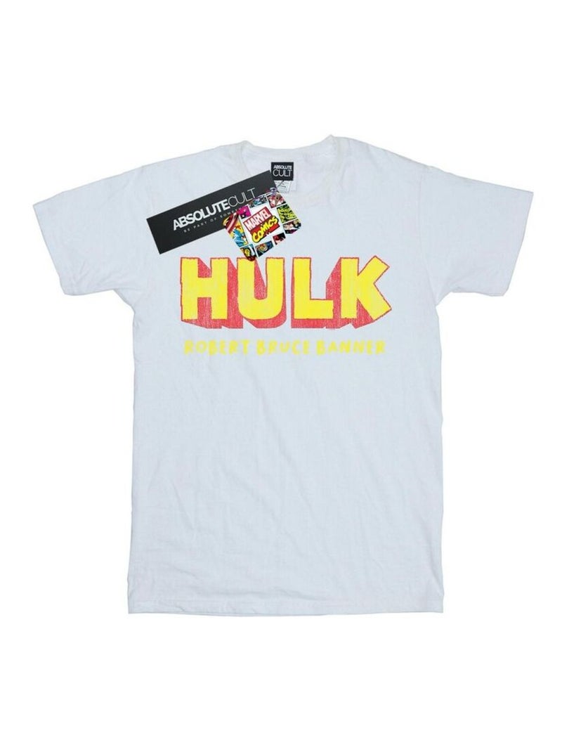 Marvel - T-shirt AKA ROBERT BRUCE BANNER Blanc - Kiabi