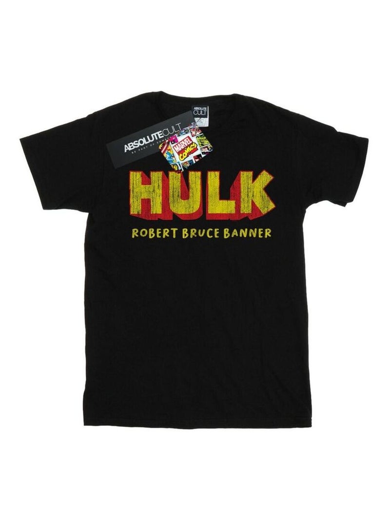 Marvel - T-shirt AKA ROBERT BRUCE BANNER Noir - Kiabi