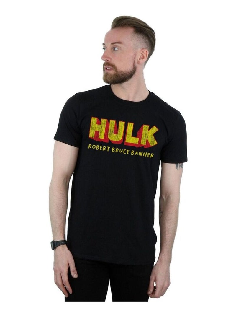 Marvel - T-shirt AKA ROBERT BRUCE BANNER Noir - Kiabi