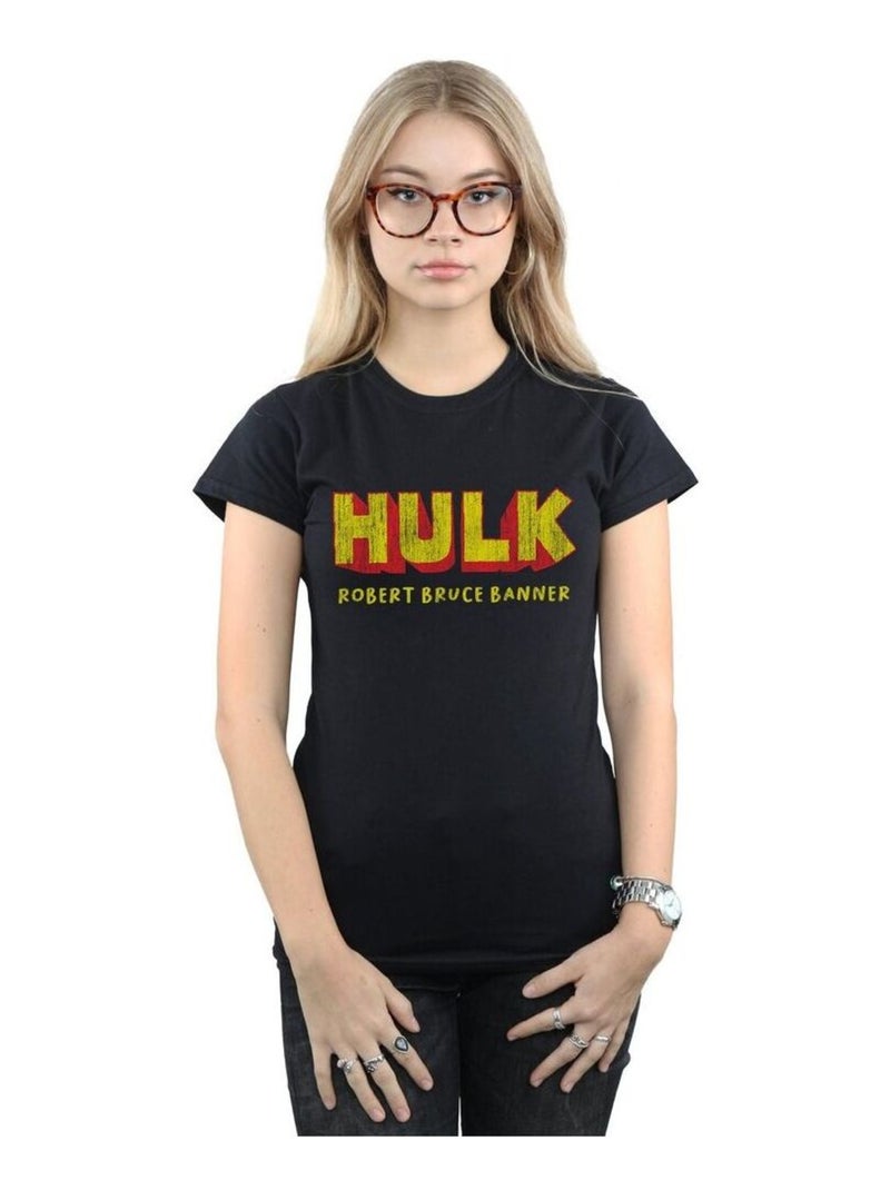 Marvel - T-shirt AKA ROBERT BRUCE BANNER Noir - Kiabi