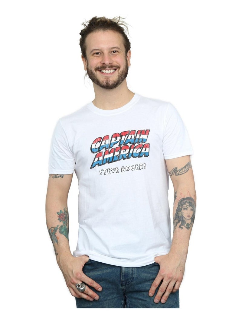 Marvel - T-shirt AKA STEVE ROGERS Blanc - Kiabi