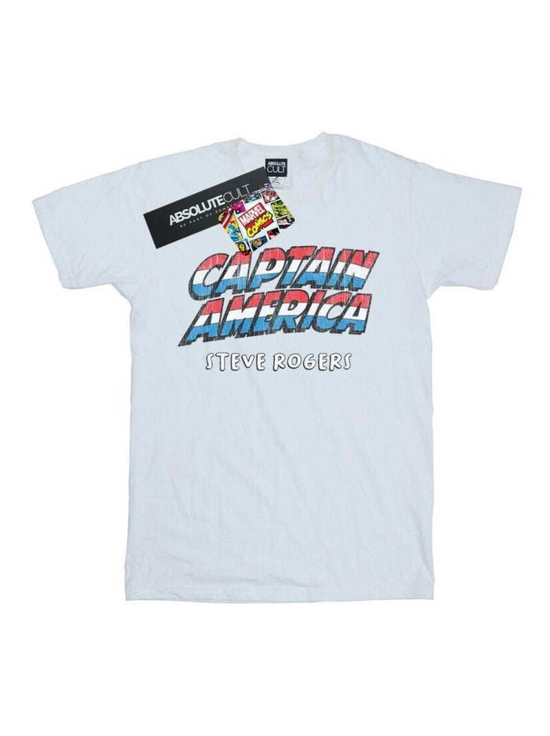 Marvel - T-shirt AKA STEVE ROGERS Blanc - Kiabi