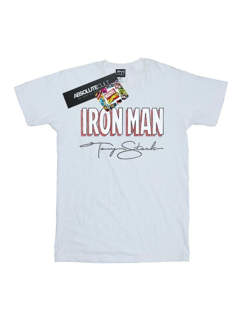Marvel - T-shirt AKA TONY STARK Blanc - Kiabi