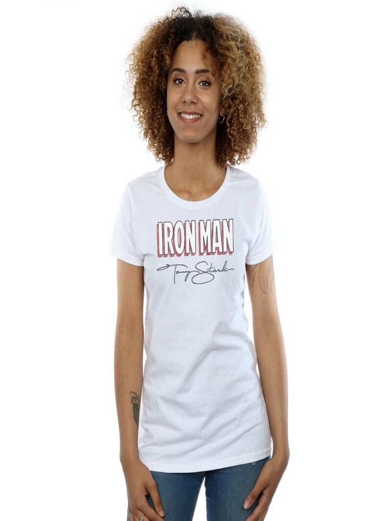 Marvel - T-shirt AKA TONY STARK Blanc - Kiabi