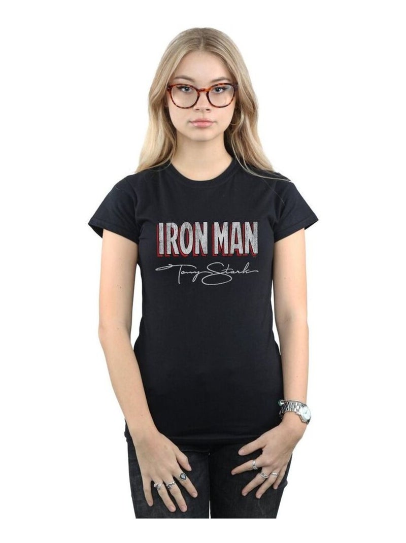 Marvel - T-shirt AKA TONY STARK Noir - Kiabi