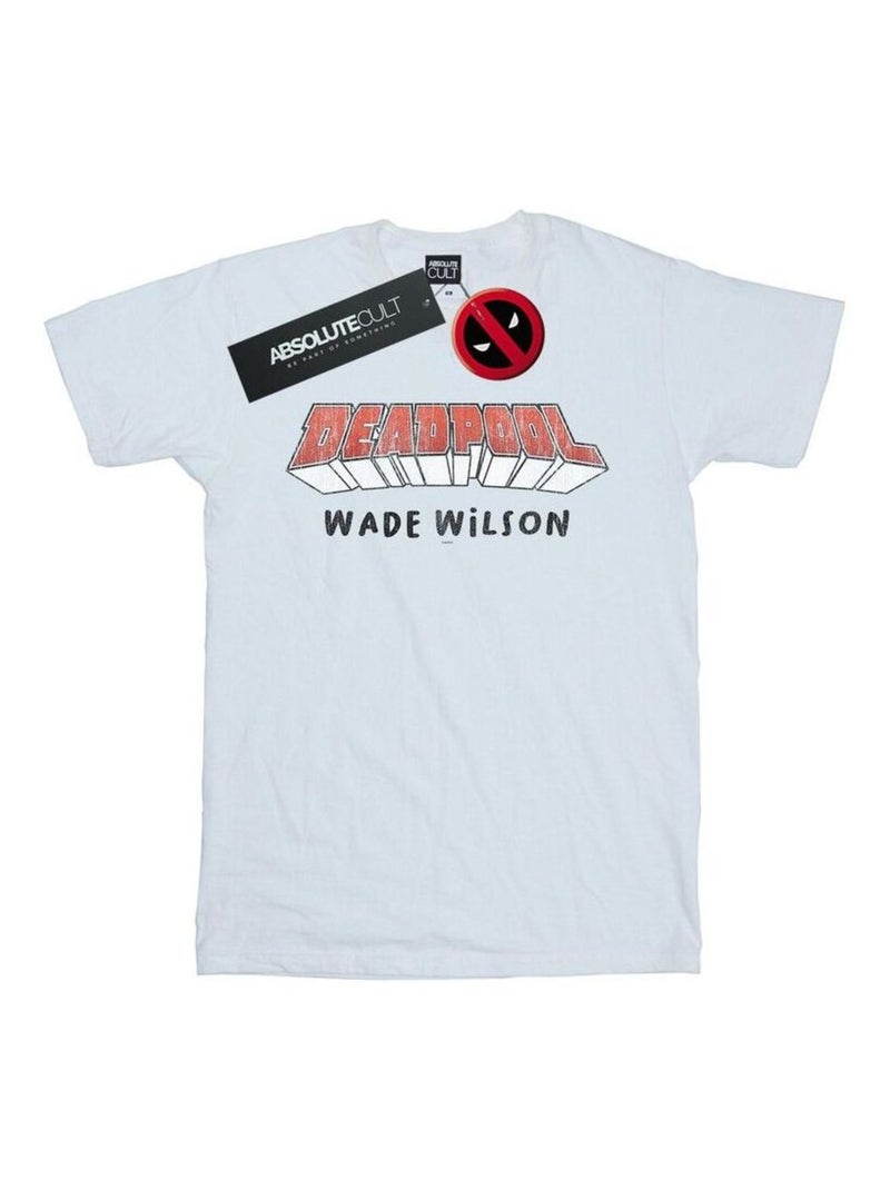 Marvel - T-shirt AKA WADE WILSON Blanc - Kiabi