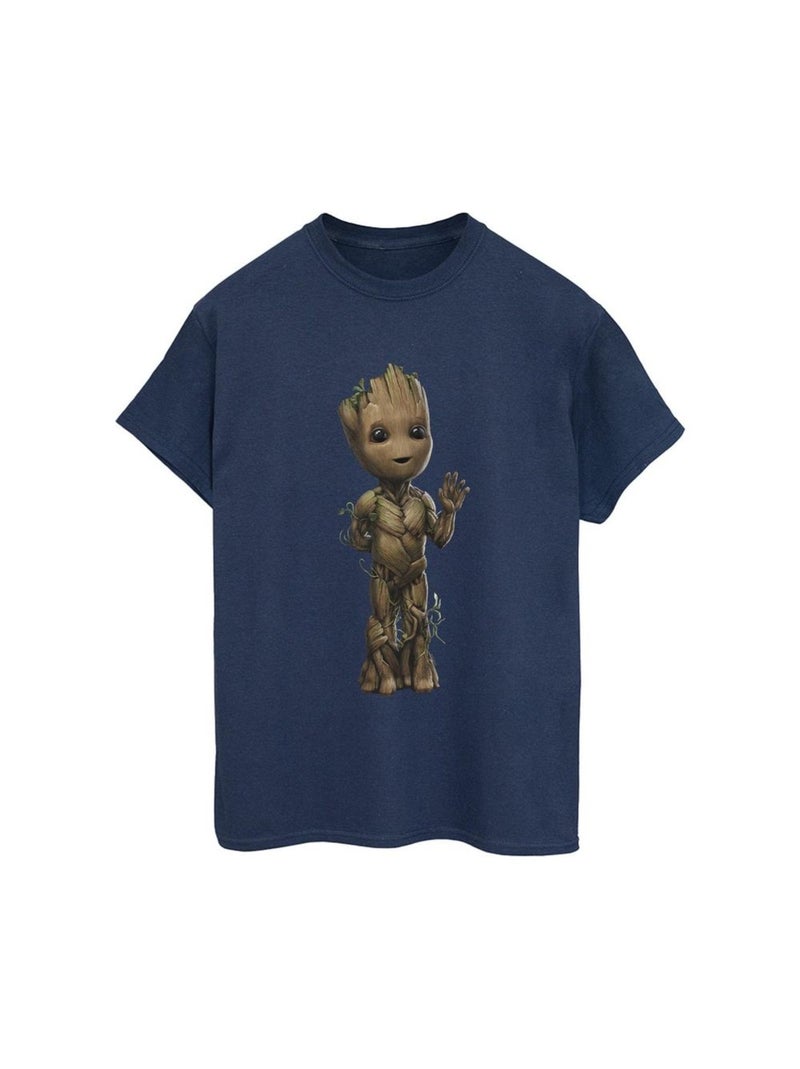 Marvel - T-shirt AM GROOT Bleu marine - Kiabi