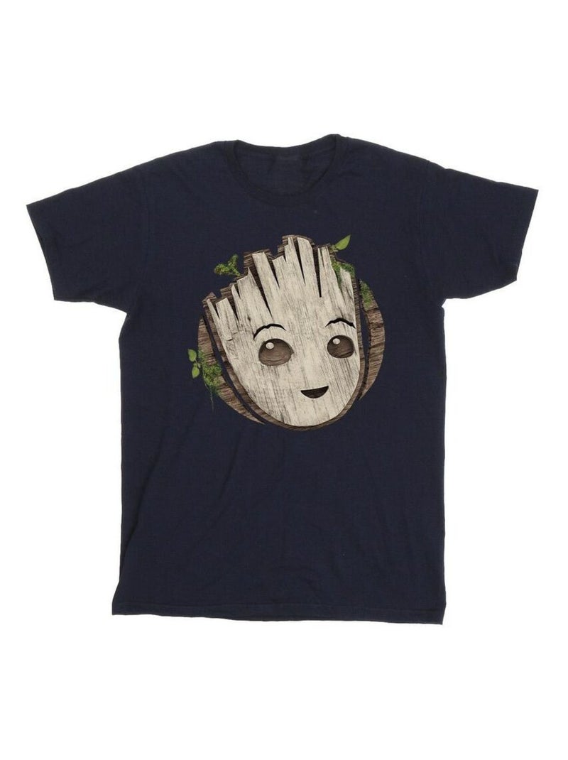 Marvel - T-shirt AM GROOT Bleu marine - Kiabi