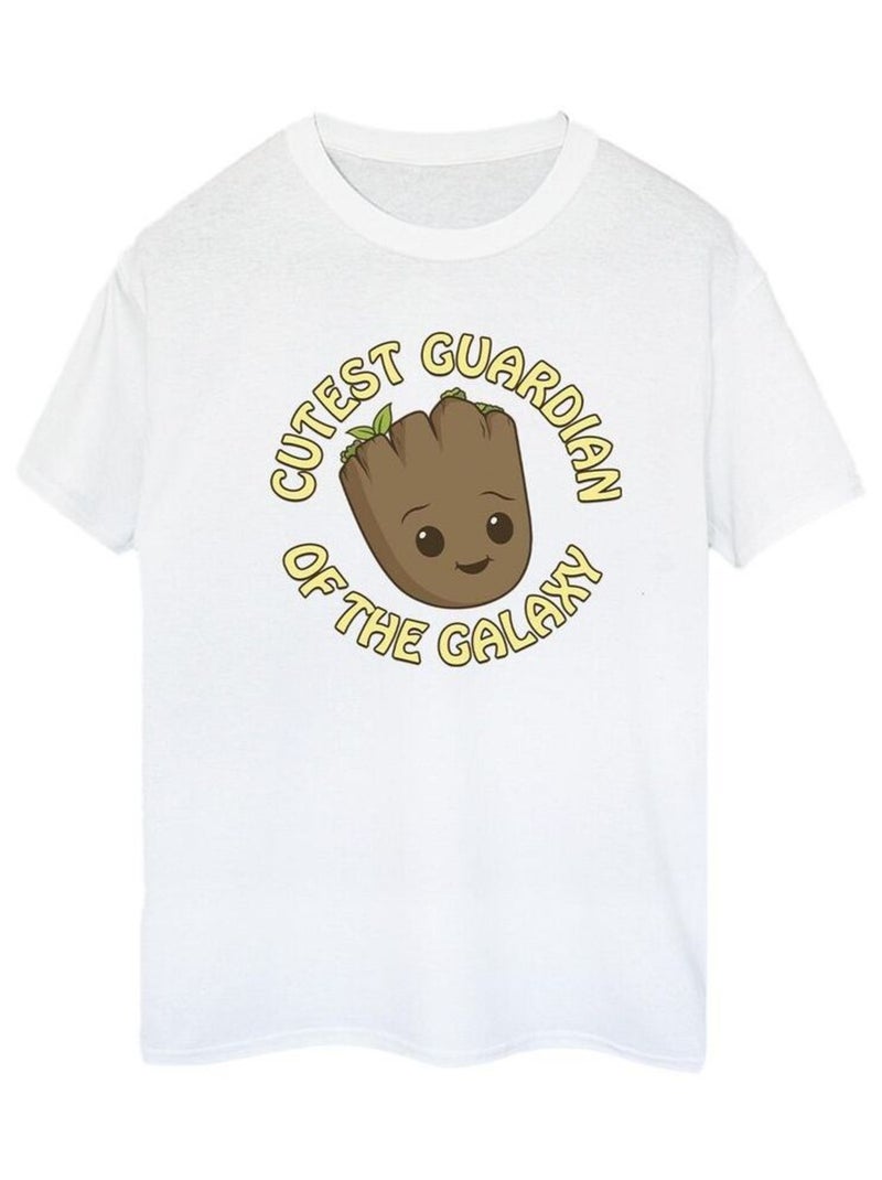 Marvel - T-shirt AM GROOT CUTEST GUARDIAN Blanc - Kiabi