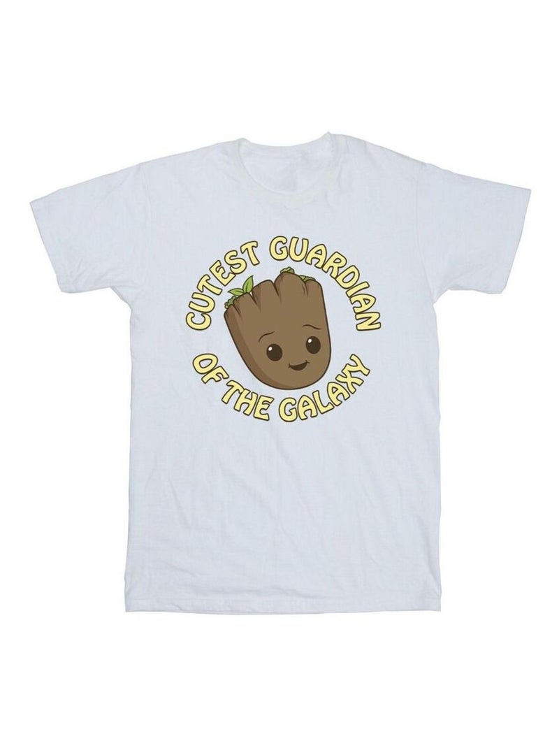 Marvel - T-shirt AM GROOT CUTEST GUARDIAN Blanc - Kiabi