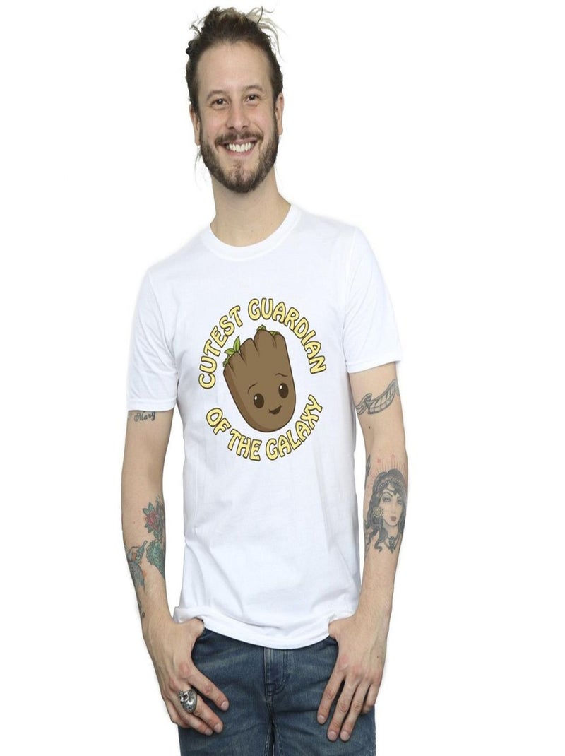 Marvel - T-shirt AM GROOT CUTEST GUARDIAN Blanc - Kiabi