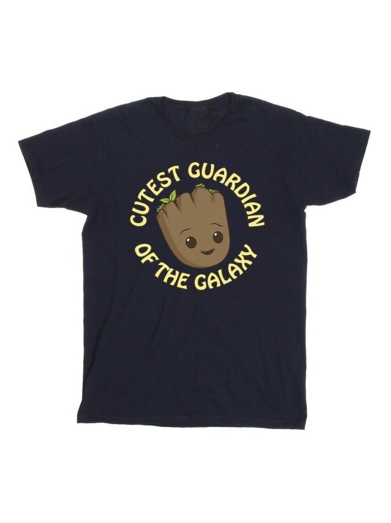 Marvel - T-shirt AM GROOT CUTEST GUARDIAN Bleu marine - Kiabi