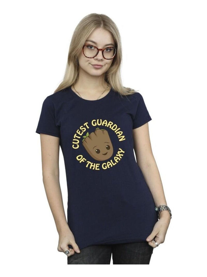 Marvel - T-shirt AM GROOT CUTEST GUARDIAN Bleu marine - Kiabi