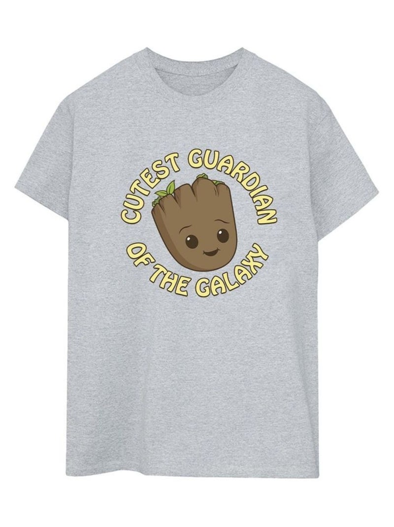 Marvel - T-shirt AM GROOT CUTEST GUARDIAN Gris chiné - Kiabi