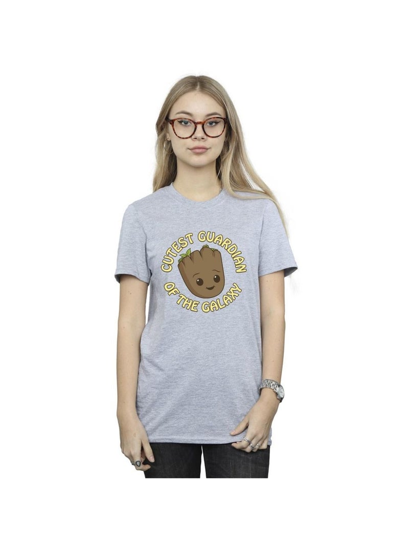 Marvel - T-shirt AM GROOT CUTEST GUARDIAN Gris chiné - Kiabi