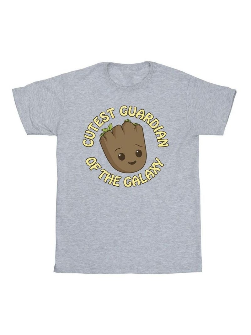 Marvel - T-shirt AM GROOT CUTEST GUARDIAN Gris chiné - Kiabi