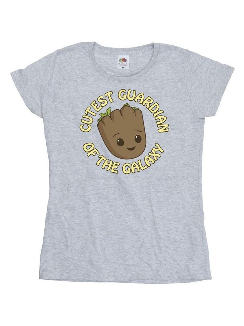 Marvel - T-shirt AM GROOT CUTEST GUARDIAN Gris chiné - Kiabi