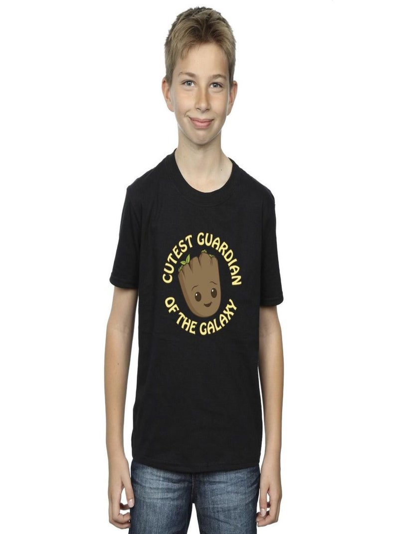 Marvel - T-shirt AM GROOT CUTEST GUARDIAN Noir - Kiabi
