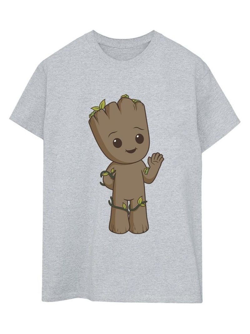 Marvel - T-shirt AM GROOT Gris chiné - Kiabi
