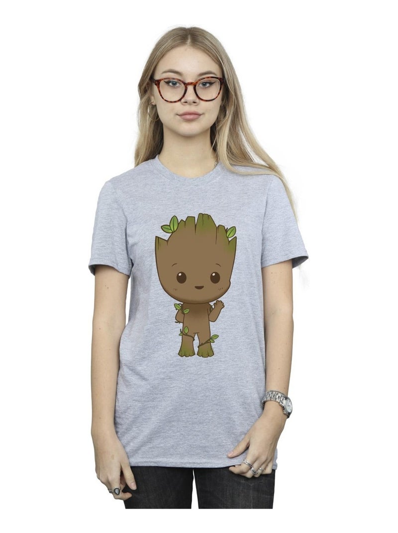 Marvel - T-shirt AM GROOT Gris chiné - Kiabi