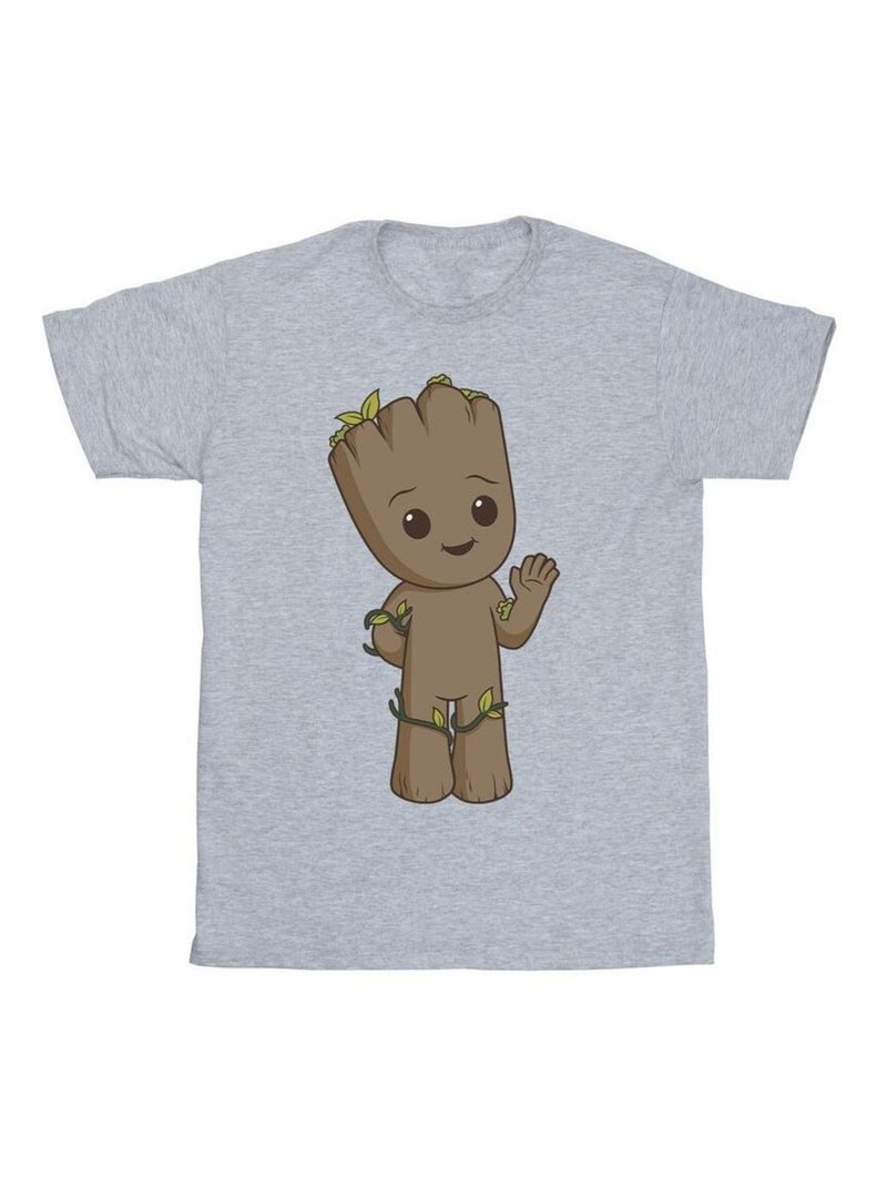 Marvel - T-shirt AM GROOT Gris chiné - Kiabi