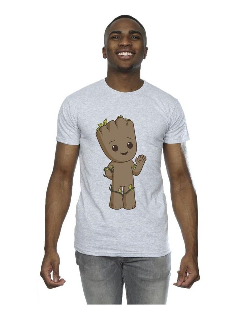 Marvel - T-shirt AM GROOT Gris chiné - Kiabi