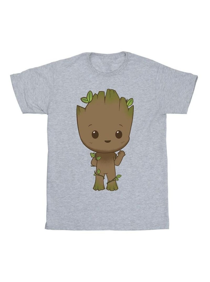 Marvel - T-shirt AM GROOT Gris chiné - Kiabi