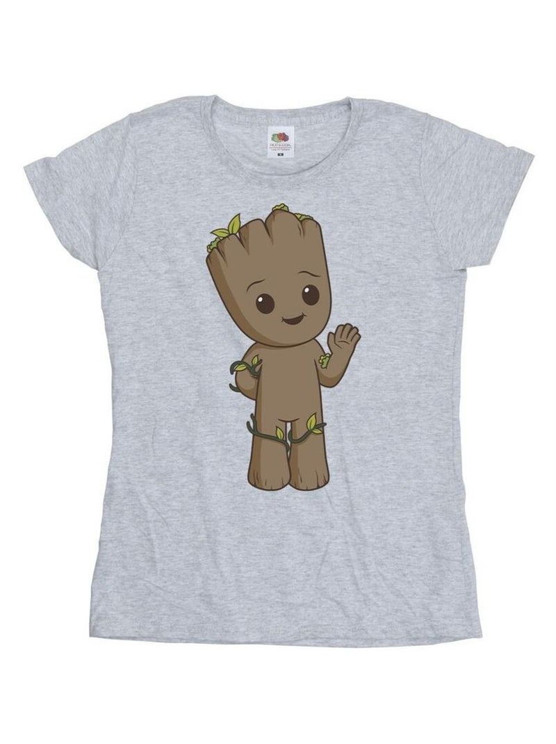 Marvel - T-shirt AM GROOT Gris chiné - Kiabi