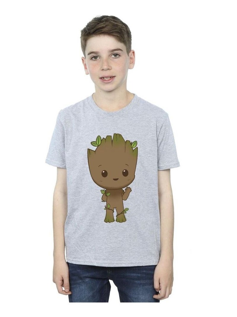 Marvel - T-shirt AM GROOT Gris chiné - Kiabi