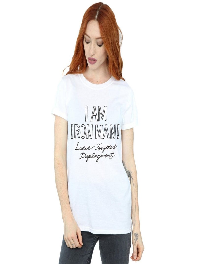 Marvel - T-shirt AM IRON FIST MAN Blanc - Kiabi